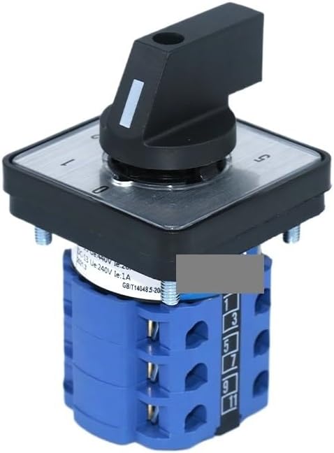 SZW26/LW26-20 6 Position 3 Phase 12 Screws 20A Latching Control Rotary Change Over Cam Switch 48X48 Panel