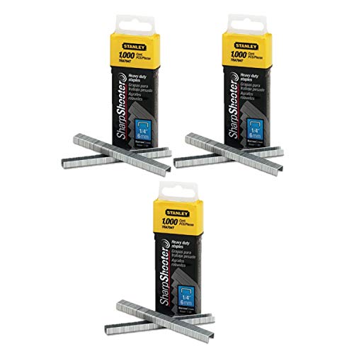 Agrafes Stanley TRA704T 1/4-Inch fini les agrafes tordues boîte de 1000 pièces