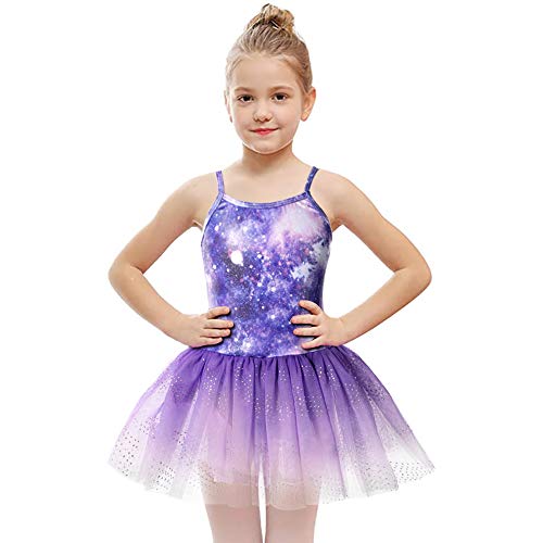 Collant com saia de ginástica para meninas, balé, tutu, dança, sereia, unicórnio, saia de ginástica