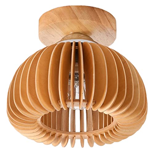 Accesorio colgante de techo de madera caqui para cocina y pasillo 2