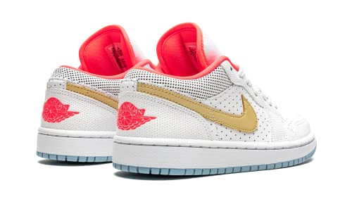 Nike Nike Jordan Womens WMNS Air Jordan 1 Low SE DC9509 100 White/Sesame/Flash Crimson - Size 6.5W White/Sesame-flash Crimson-psy 6.5