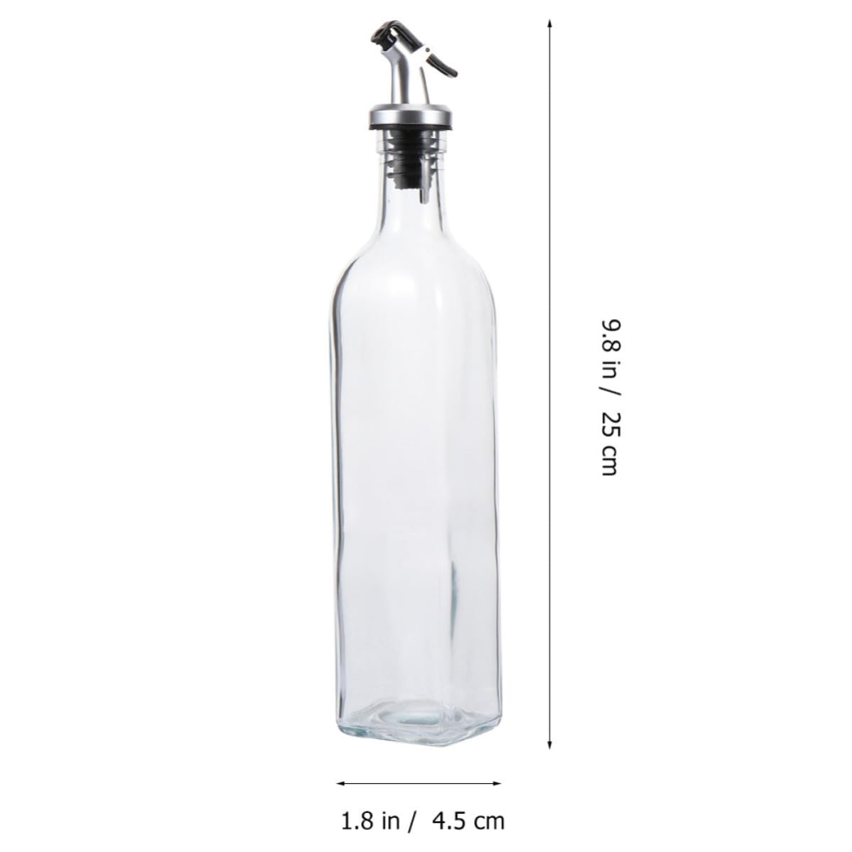 Zerodeko Flacons en Verre 250 Ml Lot de 4 pour Condiments Liquides, Bouteilles Multifonctions Bec Verseur Anti-Goutte, Adaptées à L'Huile d'Olive et Vinaigre Cuisine Domestique