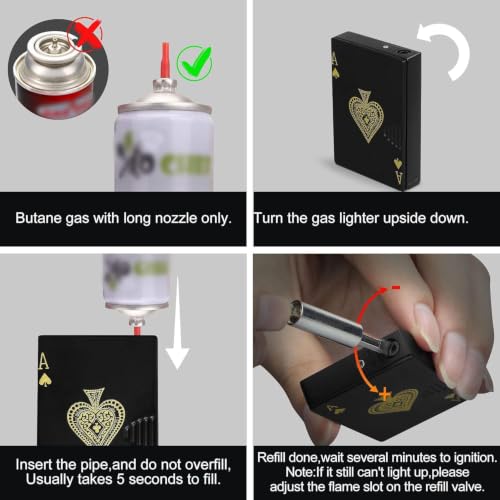 Drumstone 15 ๐ฒ๐๐๐ซ ๐ฐ๐๐ซ๐ซ๐๐ง๐ญ๐ฒ, Metal Windproof refillable Butane Lighter, Stylish Card Design Pocket Gas Lighter, Water Resistant Portable Lighter for Outdoor Camping - Image 5