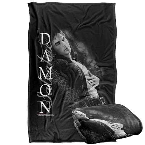 LOGOVISION Vampire Diaries Damon Somerhalder Besides Me Silky Touch Super Soft Throw Blanket 36x58