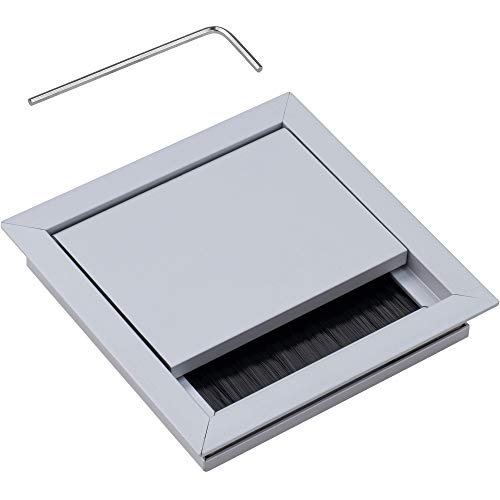 Gedotec Kabeldurchführung Silber Schreibtisch ECO eckig mit...