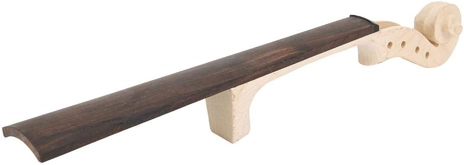 Violin Neck, Maple Violin Neck + Ebony Fingerboard Wood Color + Black for 4/4 Violin Instrument Accessory(Violin Neck)FidAccessories