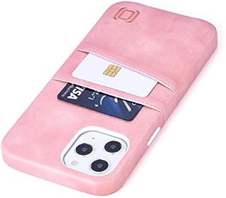 Dockem Wallet Case for iPhone 12 & iPhone 12 Pro: Built-in Metal Plate for Magnetic Mounting & 2 Credit Card Holders: 6.1" Exec M2, Smooth Synthetic Leather (Black)