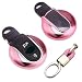 Royalfox(TM) Luxury 3 4 Buttons Soft TPU Smart Remote Key Fob case Cover for BMW Mini Cooper F54 F55 F56 F57 F60,with Keychain (Pink)