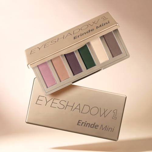 Image of 6 Colors Mauve Taupe Eggplant Purple Green Beige Matte Eyeshadow Palette | Nude Brown Mini Travel Eye Shadow Palettes Makeup for Older Women, Built in Mirror, Ultra-Blendable, Talc-free