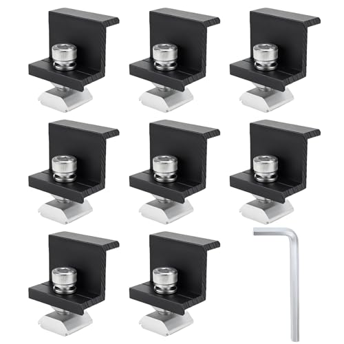 8 Stück Solarmodul Halterung Endklemme 30mm Schwarz Aluminium Befestigung Solarmodul PV Modul Halteâ€¦ – Miniatur