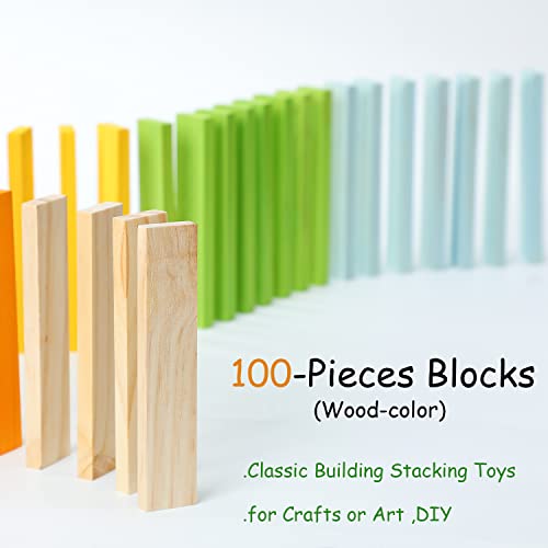 Iceko Kn DT26025 100Pcs Classic Wooden Building Blocks Set,Solid Stem Building Toys thumb #1
