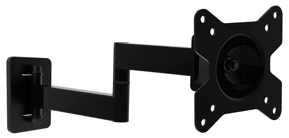 GISAN AX112 – Articulating Wall Mount for LED/LCD TV Maximum Weight 12 kg and VESA 100 x 100 mm, Steel, Black