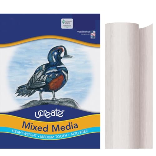 UCreate Mixed Media Art Paper, Heavyweight, 36' x 10...