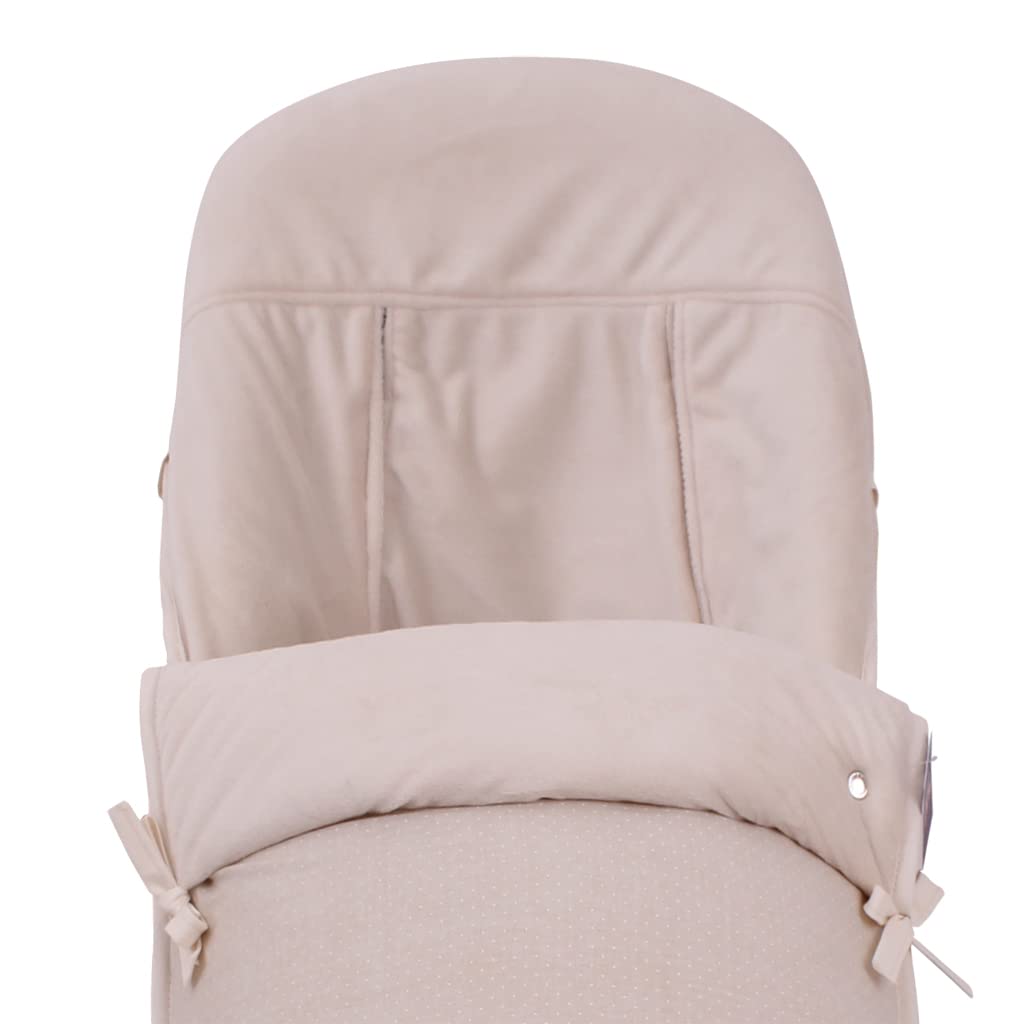 Saco Silla Invierno compatible con Cybex Priam y Cybex e-Priam LINO P CRUDO. Polar Crudo (**Convertible en Colchoneta)