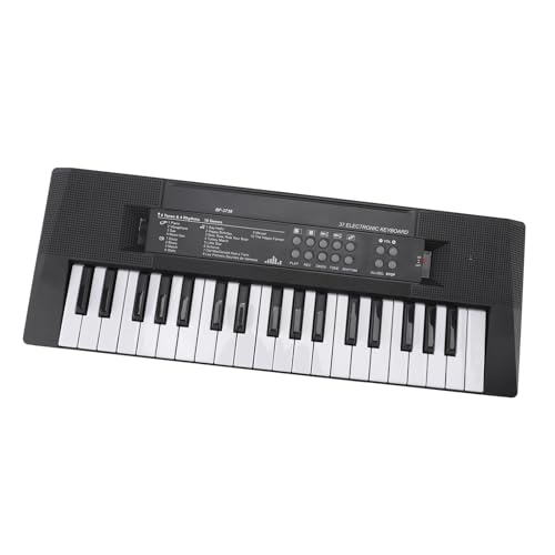 Teclado de piano para niños de 37 teclas con micrófono y grabación Headerbs