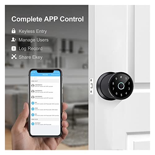 Serrure de porte intelligente pour appartement et bureau à code et empreinte