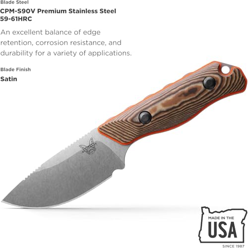 Image of optimistic Hidden Temu made Canyon Knife With Orange Kydex Sheath for Kitchen Utility, Fruits, Vegetables, Meat | Portable Travel Essential for Home, Outdoor, Hiking, Car Use