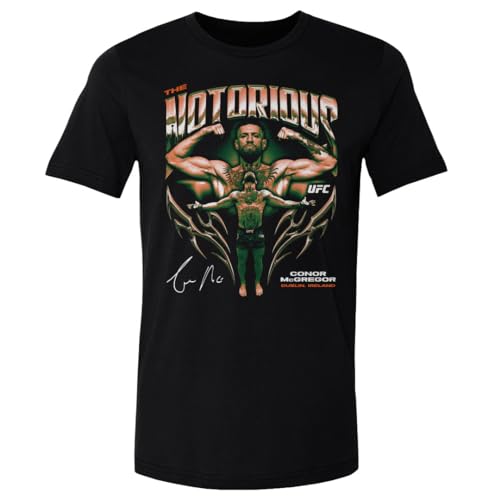 500 LEVEL Conor McGregor UFC Shirt - Conor McGregor The Notorious Grunge WHT (Black XX-Large)