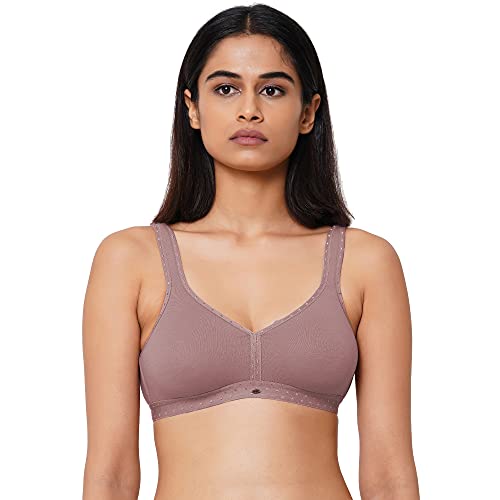 Image of SOIE Women Non Padded Non-Wired Full Coverage Stretch Cotton T-Shirt Bra