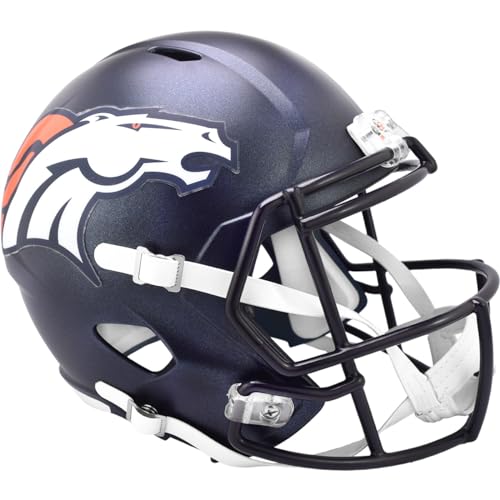 Denver Broncos Current New 2024 Riddell Speed Replica Full Size Football Helmet - NFL Replica Helmets