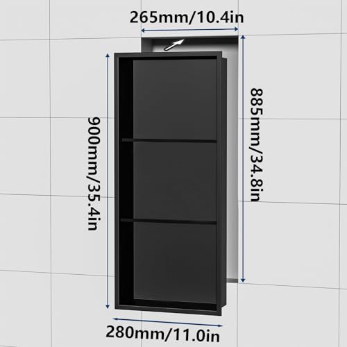 Niche de douche en acier inoxydable pour éliminer la rouille du calcaire - 4