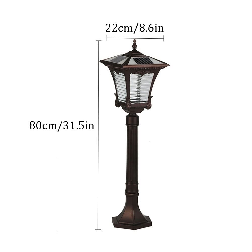 Lampada Solare da Giardino Super Alta da 80 Cm, Lampada da Giardino per Esterni Impermeabile E Resistente alla Pioggia, Lampione Stradale in Stile Europeo, Lampada S