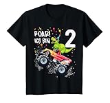 2 Jahre Geburtstag Dinosaurier Monster Truck Shirt