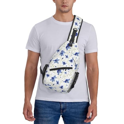 Mochila bandolera con estampado floral para senderismo y viajes miniatura 7