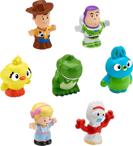 Fisher-Price Little People Toddler Toy Disney Toy Story 7 Friends Figure Set with Woody & Buzz Lightyear for Pretend Play Ages 18+ Months (Amazon Exclusive)