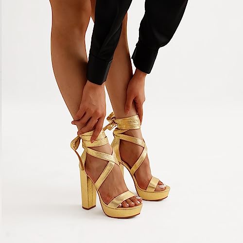 Image of DREAM PAIRS High Heels Chunky Block Platform Heels for Women Strappy Gladiator Sexy Open Toe Heels Dressy Pumps Sandals
