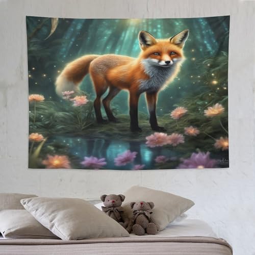 Tapisserie murale renard pour créer une ambiance cocooning et chaleureuse chez soi