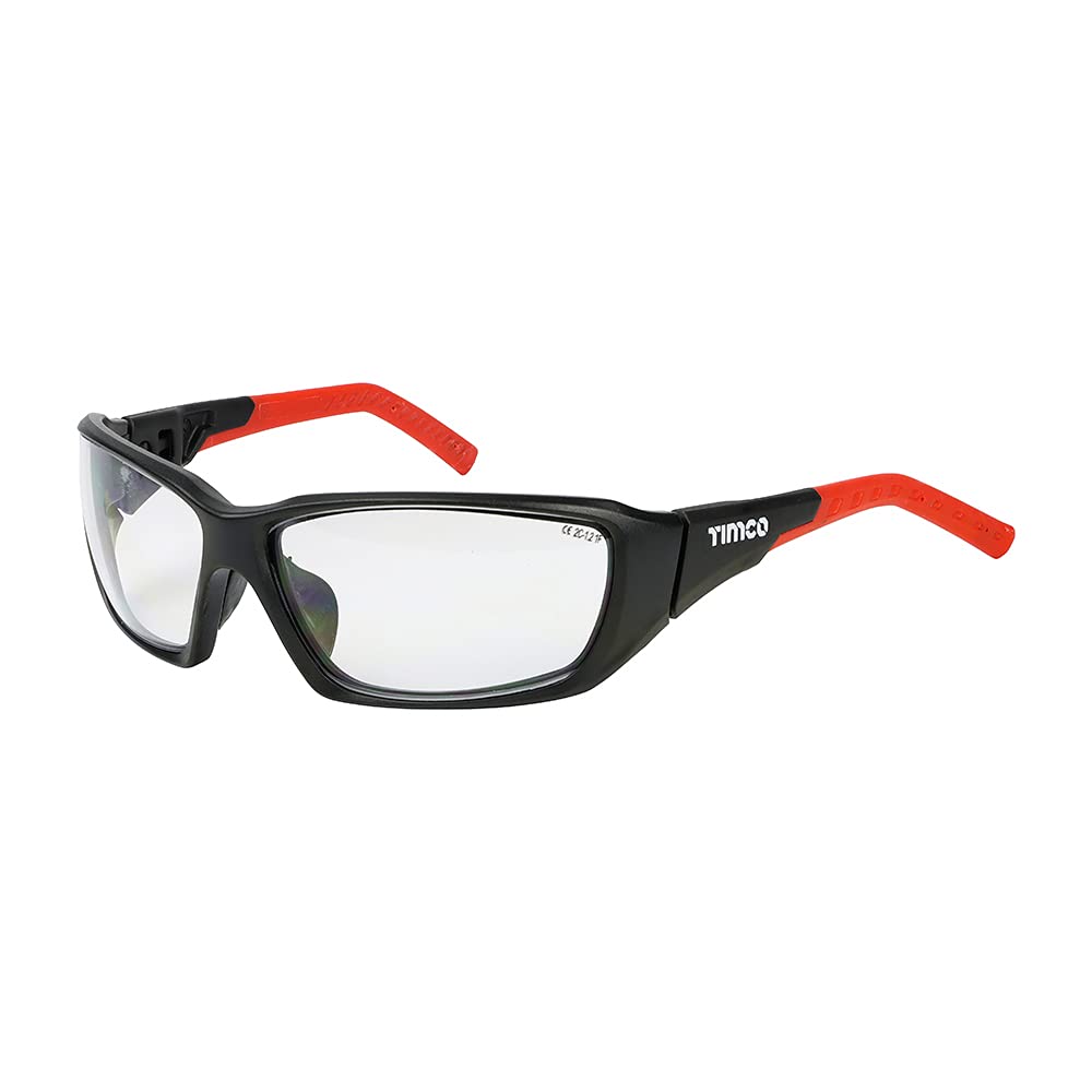 Timco Sport Safety Glasses Adj Temp One Size Clear Pack 1 from B&Q