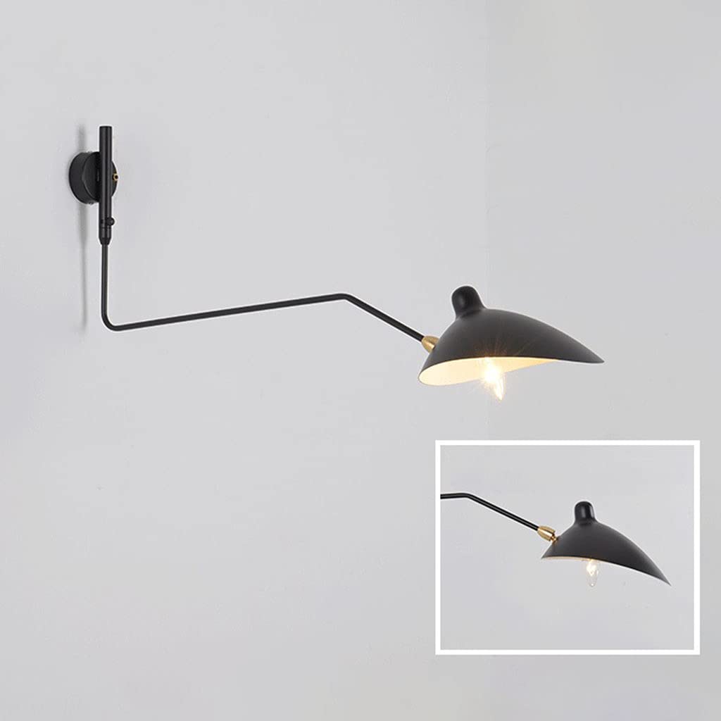 perfk Moderne Schwingarm Wandleuchte mit Langem Arm Einstellbar für Den des