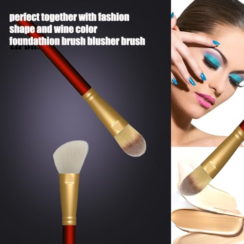 OYE A Set Of Goat Hair Makeup Brush Is More Than Just Goat Hair like Horse Hair makeup brushes and snythetic foundation brush with red handle and white goat hair as the best gift for birthday Detail