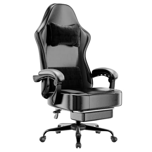 Ergonomic Gaming Chair with Footrest