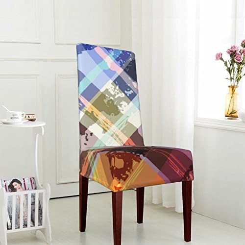 Coloured Twill Lattice Chair Covers Removable Stretch Wingback Chair Slipcovers Reusable Accent Chair Protectors For Dining Room Banquet Home Decor #TOP3