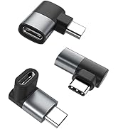 Basesailor 90度 USB C アダプター 3個セット、直角 Type C メスから タイプC 40Gbps 100W メスへのエクステンダーコネクター、Thunderbolt 3 の...