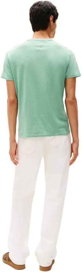 Tommy Jeans Mens Short Sleeve Cotton T-Shirts with Basketball Graphic - Image 4