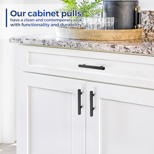 JOY DECOR 45 Pack 3 Inch Matte Black Square Cabinet Handles Stainless Steel Cabinet Hardware Pulls for Kitchen and Drawers with 5 Inch Overall Length by JOY DECOR - Image 5