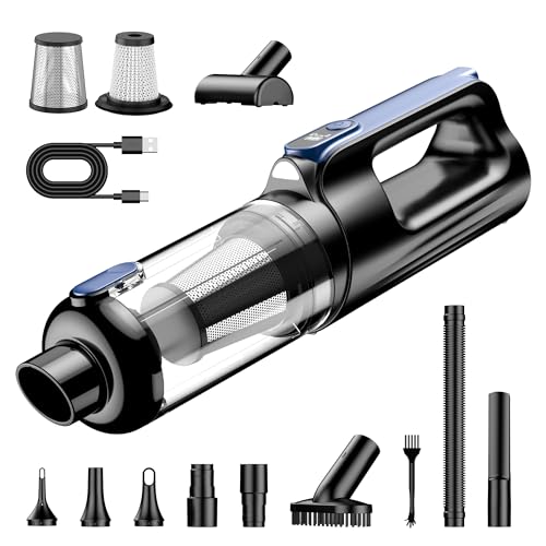 Aspiradora Coche Inalámbrica 2 en 1 18000Pa – Soplador y Aspirador Potente con Motor Brushless 130W, Ligera, Batería 7800mAh y Accesorios...