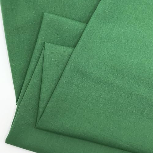 Tecido de popelina de algodão, cor verde floresta, largura 59 polegadas (cortado por jarda)