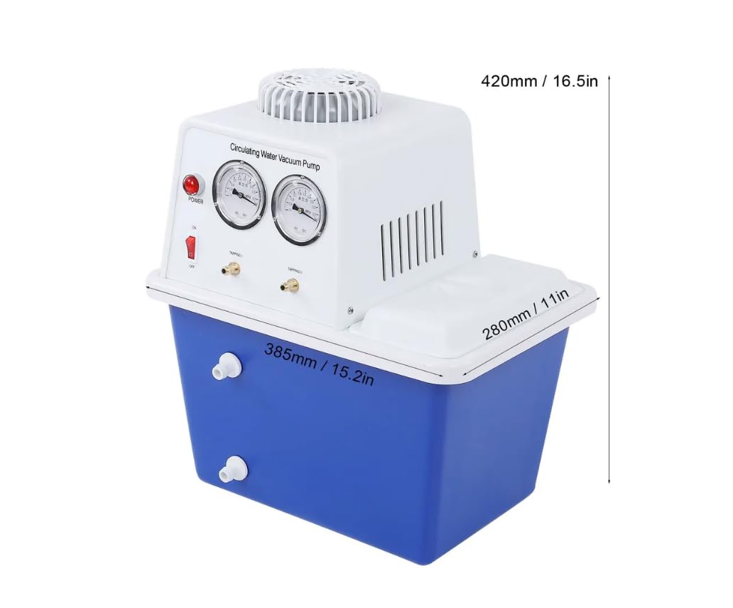 Water Circulating Vacuum Pump with 15L Water Tank Flow Rate 60L/min Water Circulation for Lab Chemistry Equipment