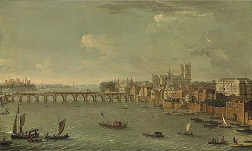 Tableau de Londres la Tamise pour salon élégant et moderne grand format 60x90cm
