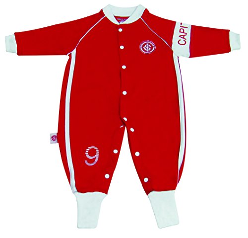 Macacão Capitão Internacional, Rêve D'or Sport, Bebê Menino, Branco/Vermelho, P
