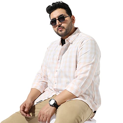 Image of Instafab Plus Men's Button Up Regular Fit Shirt for Casual Wear Modern Clothing Shirt Crafted with Regular Sleeve, Comfort Fit & High-Performance for Everyday Wear
