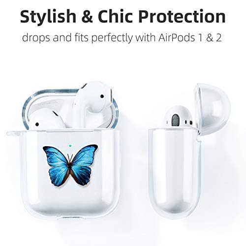 Coque Transparente AirPods 1 & 2 - Silicone Avec Mousqueton - Motif Dinosaure Mignon - Protection Antichoc