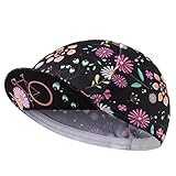 BikingBros Black Cycling Cap - Polyester Funny Cycling Hat-Under Helmet - Cycling Helmet Liner Breathable&Sweat Uptake