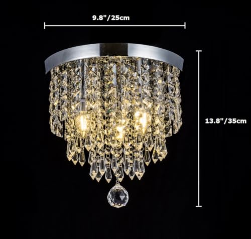 Surpars House Ceiling Light, Mini Chandelier, Silver Crystal Ceiling Lighting Fixture for Living Room,Bedroom,Dining Room,Kitchen,Office, Hallway (Contemporary) - Cosy Home Interiors Surpars House Ceiling Light, Mini Chandelier, Silver Crystal Ceiling Lighting Fixture for Living Room,Bedroom,Dining Room,Kitchen,Office, Hallway (Contemporary) - Image 5