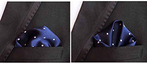 MOHSLEE Men's Polka Dots Silk Suit Cravat Tie Woven Fancy Ascot Handkerchief Set