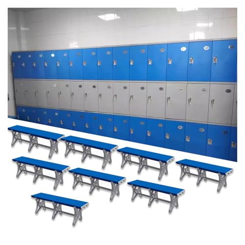 Banco cambiador impermeable con listones de plástico ABS, taburete largo para gimnasio, baño, vestuario y piscina pública, y cambiador de ducha versátil